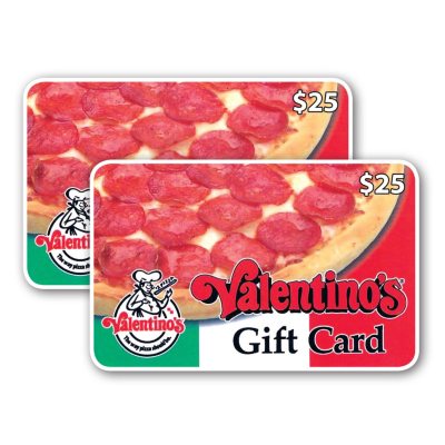 Valentino's Gift Cards - 2 X $25