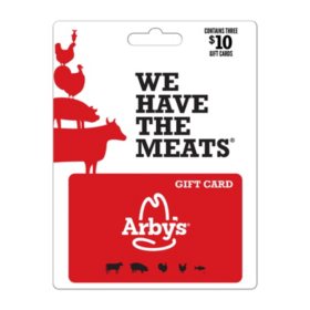 Arby's $30 Value Gift Cards - 3 x $10