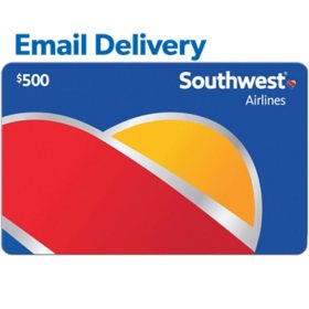 Southwest Airlines $500 Email Delivery Gift Card