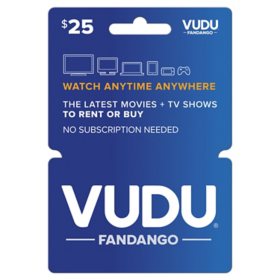 Vudu (Fandango) Gift Card - Various Amounts