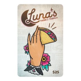 Luna Tacos & Tequila $50 Gift Card Multi-Pack, 2 x $25