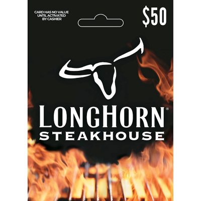 Longhorn steakhouse shop gift card