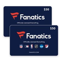 Fanatics $100 Value Gift Cards -  2 x $50