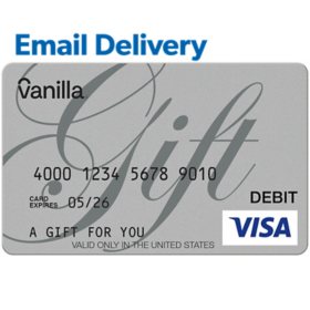 Vanilla Visa Email Delivery Gift Card, Various Amounts