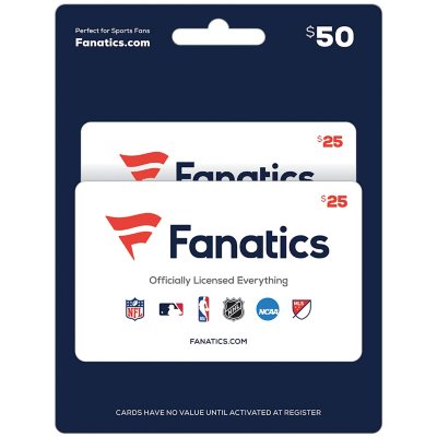 Fanatics on sale gift card