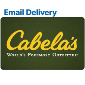 Cabela's Email Delivery Gift Card, Various Amounts