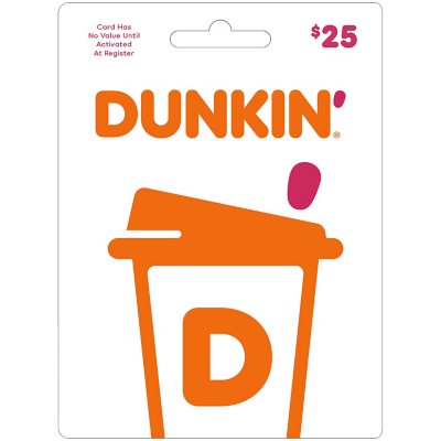 Dunkin' Donuts $25 Gift Card