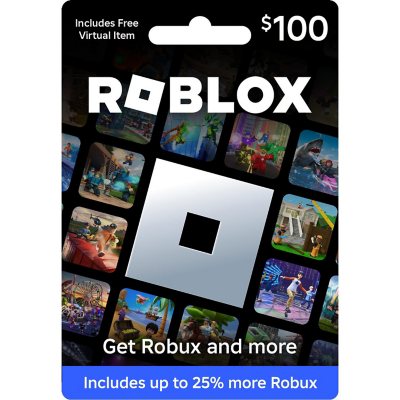 Roblox Black $100 Value Gift Card - Sam's Club