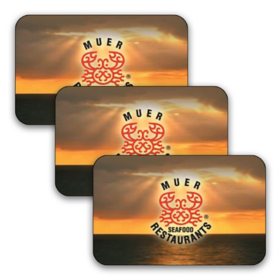 Muer Seafood Restaurants $90 Gift Card Multi-Pack, 3 x $25 + $15 Bonus