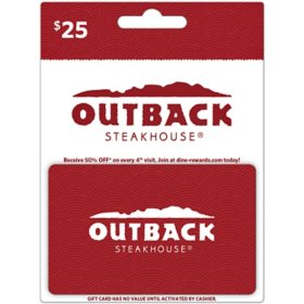 Outback Steakhouse $25 Gift Card