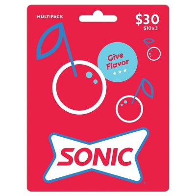 Sonic 30 Value Gift Cards 3 X 10 Sam S Club