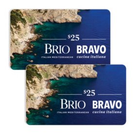 Bravo Brio Restaurant Group $50 Value Gift Cards - 2 x $25