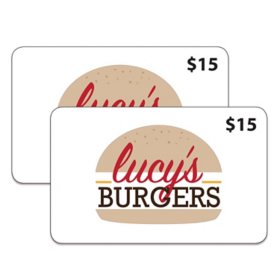 Lucy's Burgers $30 Gift Card Multi-Pack, 2 x $15