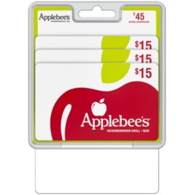 Applebee's $45 Gift Card Multi-Pack, 3 x $15
