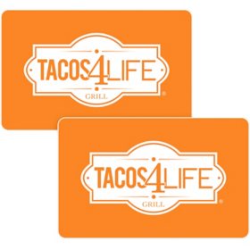 Tacos 4 Life $50 Value Gift Cards -2 x $25