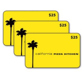 California Pizza Kitchen $75 Value Gift Cards - 3 x $25