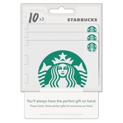 Starbucks 30 Value Gift Cards 3 x 10