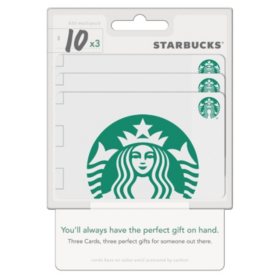 Starbucks $30 Gift Card Multi-Pack, 3 x $10