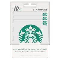 Starbucks $30 Value Gift Cards - 3 x $10 Gift Cards