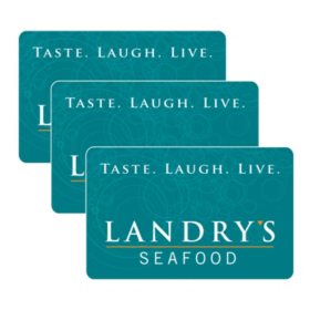 Landry's $90 Gift Card Multi-Pack, 3 x $25 + Bonus $15 Card