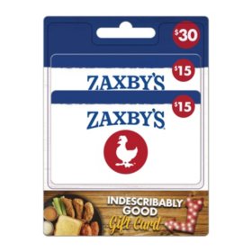 Zaxby's $30 Gift Card Multi-Pack, 2 x $15