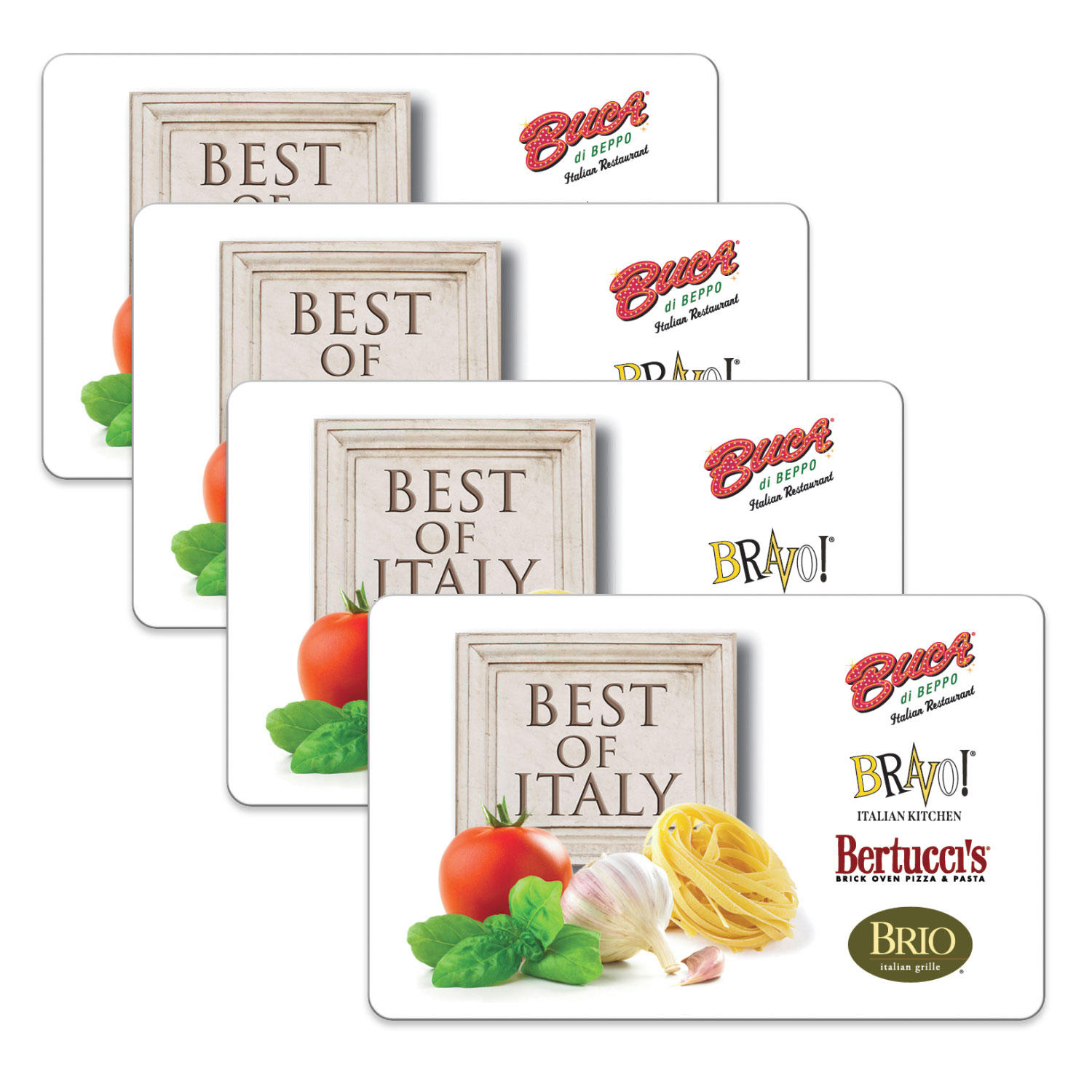 $100 (4 x $25) Best of Italy Gift Cards