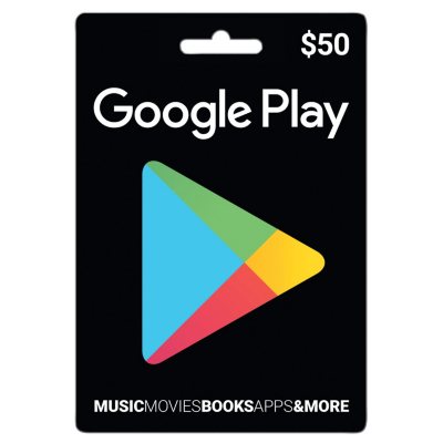 Google Play Email Delivery Gift Card - Various Amounts - Sam's Club