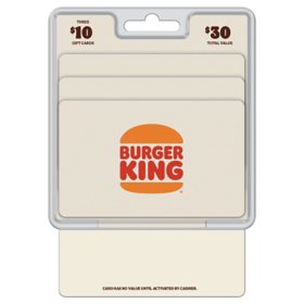Burger King $30 Value Gift Cards - 3 x $10