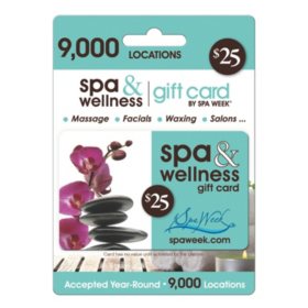 Spa & Wellness Gift Cards, Various Amounts