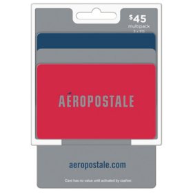 Aeropostale $45 Gift Card Multi-Pack, 3 x $15