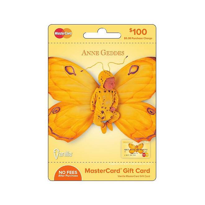 Anne Geddes Vanilla Mastercard Gift Card - $100