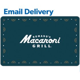 Romano's Macaroni Grill $100 Email Delivery Gift Card