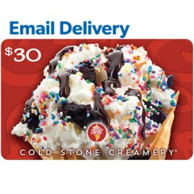 Cold Stone Creamery $30 Email Delivery Gift Card