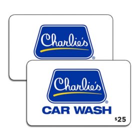 Charlie's Car Wash $50 Gift Card Multi-Pack, 2 x $25