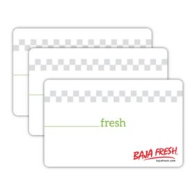 Baja Fresh $30 Gift Card Multi-Pack, 3 x $10