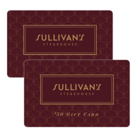 Sullivan's Steakhouse $100 Gift Card Multi-Pack, 2 x $50