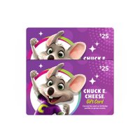 Chuck E Cheese $50 Value Gift Cards - 2 x $25