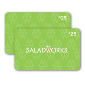 Saladworks $50 Value Gift Cards - 2 x $25