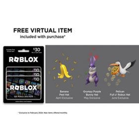 Roblox Four $25 Gift Cards Digital Download, Includes Exclusive Virtual Item