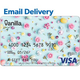 Vanilla Visa Flowers Email Delivery Gift Card, Various Amounts