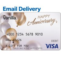 Vanilla eGift Visa® Virtual Account - Anniversary Various Amounts (Email Delivery)
