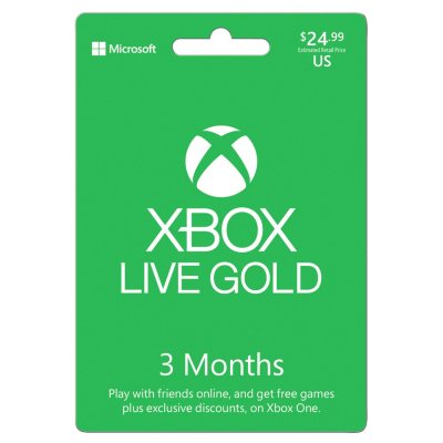 Pijlpunt Slip schoenen haalbaar Xbox 3-Month Live Gold Subscription - $24.99 - Sam's Club