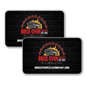 Brick Oven Pizza $50 Gift Card Multi-Pack, 2 x $25