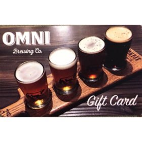 Omni Brewing Company $50 Multi-Pack Gift Cards, 2 x $25 