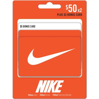 Nike $105 Value Gift Cards - 2 x $50 