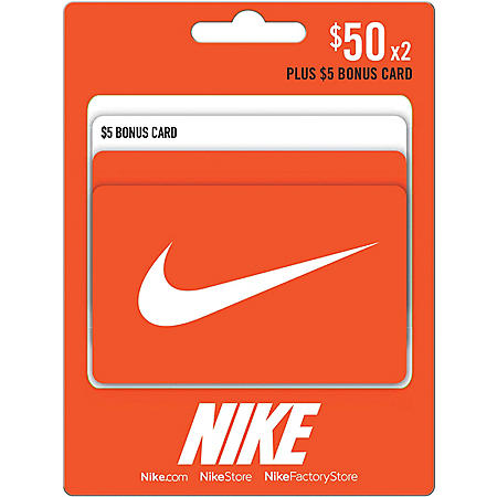 Nike $105 Value Gift Cards - 2 x $50 and Bonus $5 Card - Sam's Club