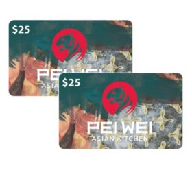 Pei Wei $50 Gift Card Multi-Pack, 2 x $25