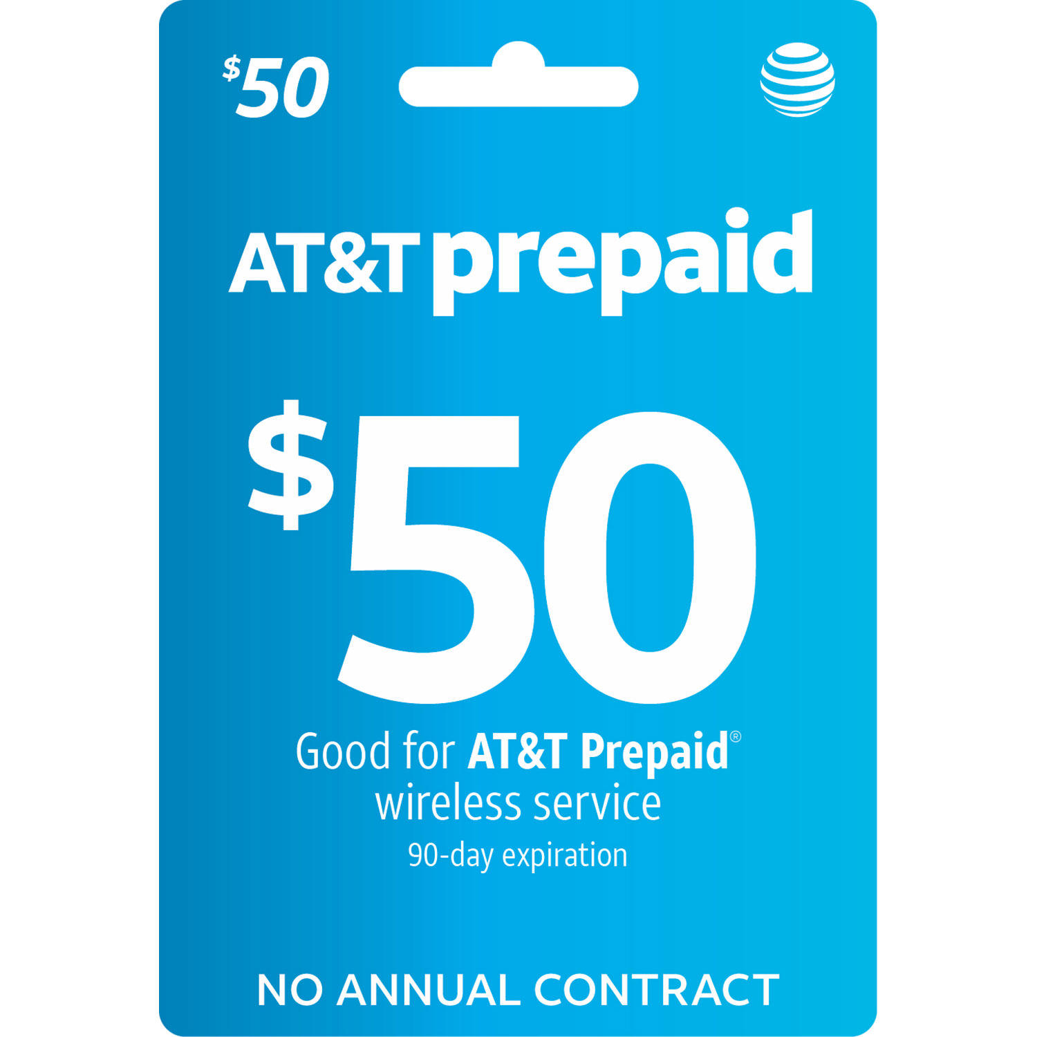 AT & T Refill Email Delivery Gift Card, $50