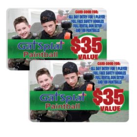 Gat Splat $70 Value Gift Cards - 2 x $35