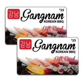Gangnam Korean BBQ $50 Gift Card Multi-Pack, 2 x $50